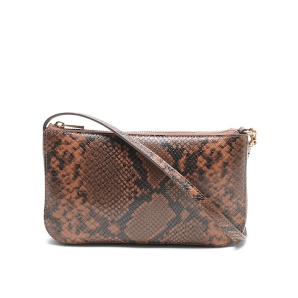 Snake Baguette Shoulder Bag
